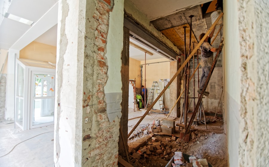 Vivienda en reforma antes de la limpieza de fin de obra